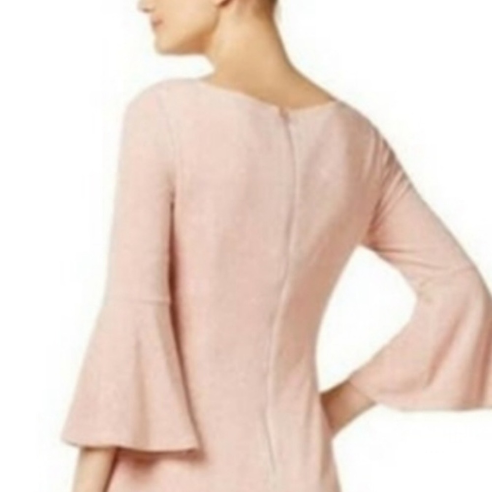 Calvin Klein Pink Shimmer Bell Sleeve Pencil Dress 14W - Picture 5 of 7